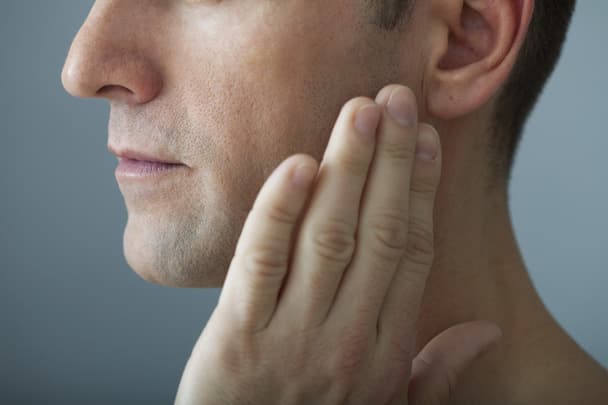 stock photo man with toothache